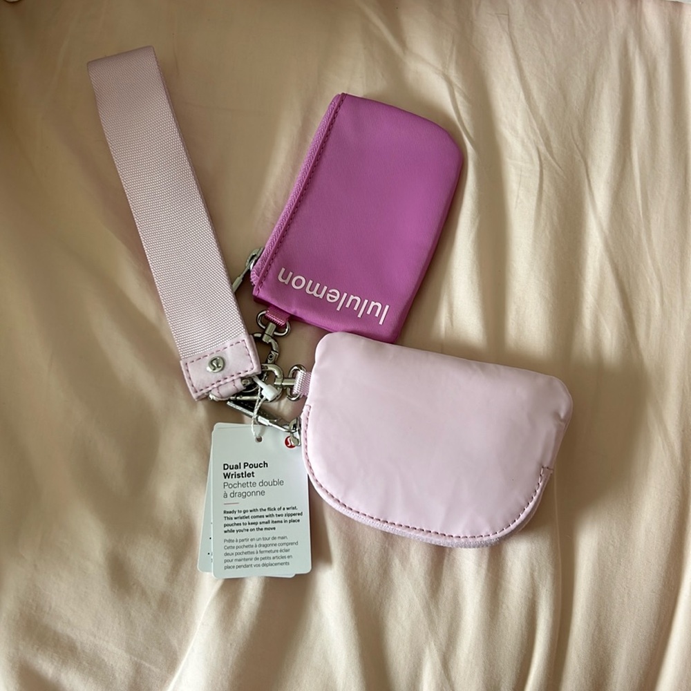 Lululemon Dual Pouch Wristlet PINK